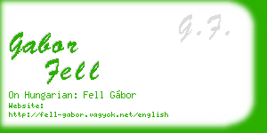 gabor fell business card